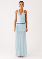 Blaze Halter Top - Blue